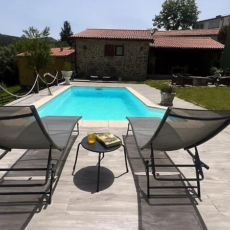 Cozy Galician Stone With Fireplaces And Pool بيت للعطل Santo Tomé